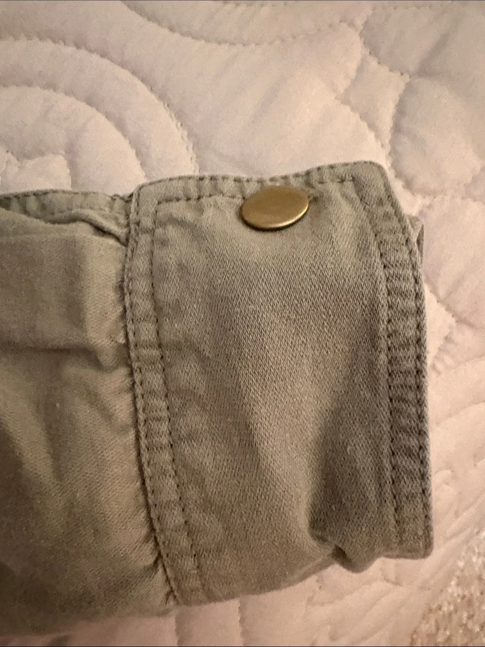 LOFT Sage Green Utility Jacket with Drawstring Hem - Picture 5 of 7